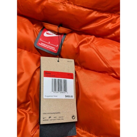 Nike Tech Therma-FIT GORE-TEX Orange Jacket Large Oversized Coral Red FZ0724-846 - Picture 11 of 13